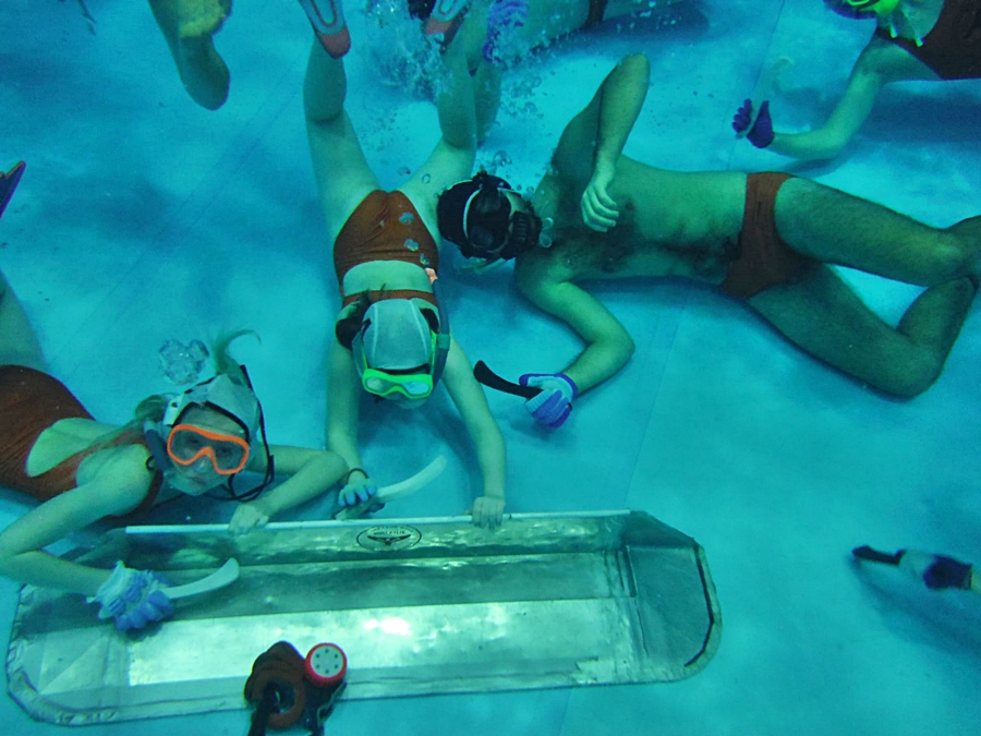 Hokej pod wodą Walenie Siemianowice Śląskie Trening 17 II 2024